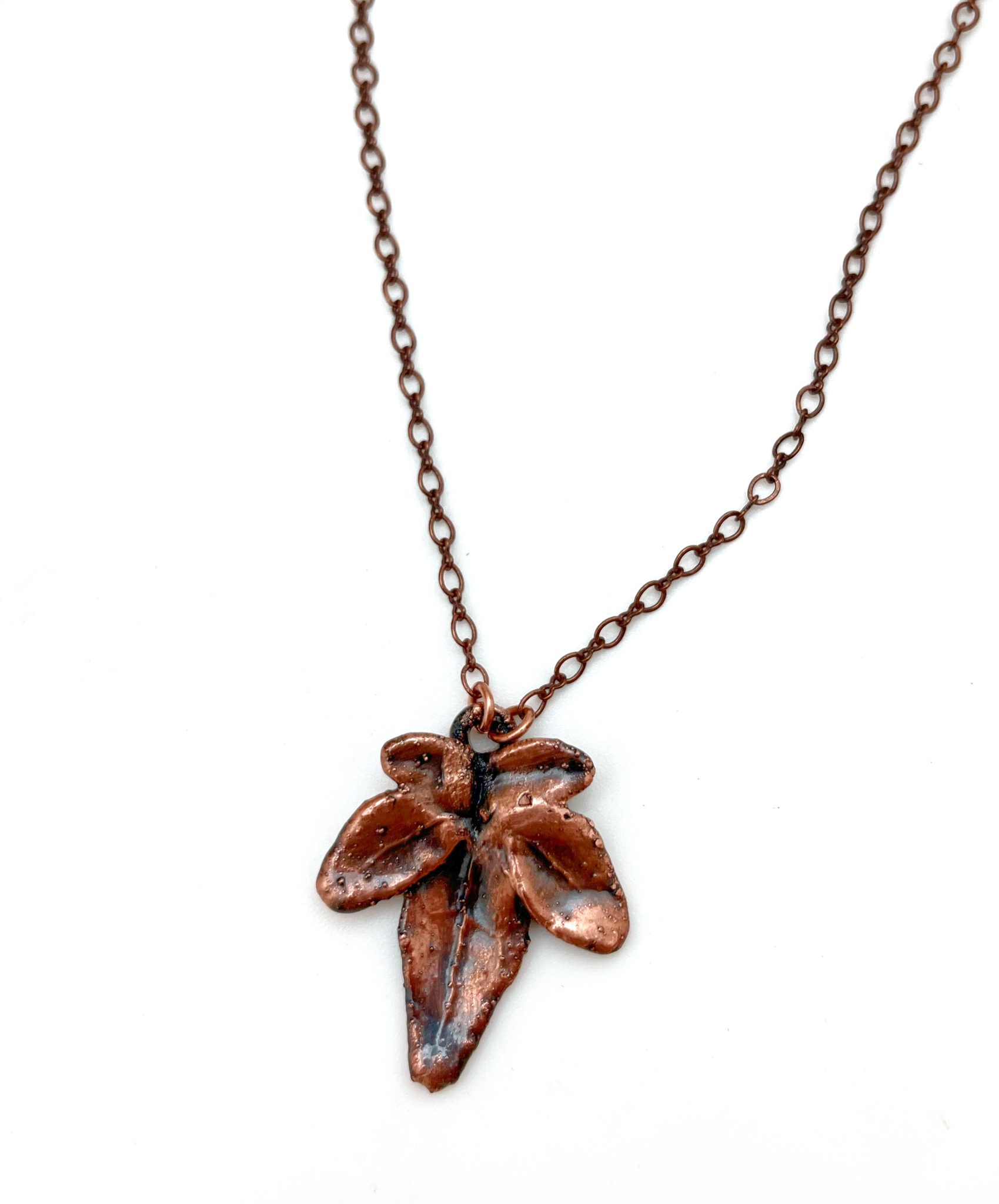 Nature in Copper Leaf Necklace Novi Creations