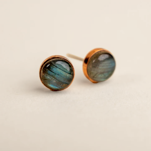 The Smokies Earrings: Labradorite Studs