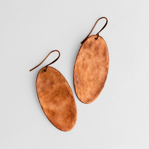 Hammered Copper Oval