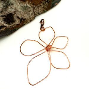 Copper Wire Wildflower Pendant