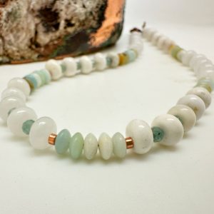 Rondelle ~ Novi Style ~ White Jade