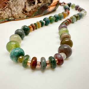Rondelle ~ Novi Style~ Jasper and Indian Agate