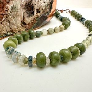 Rondelle ~ Novi Style ~ Jade and Phrenite